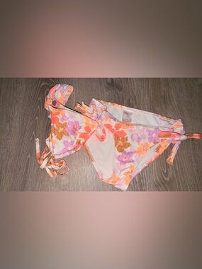 Xhilaration Floral Tie Bikini Set in Pink, Orange, Purple